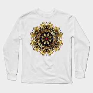 Gold Greek ornament Meander Long Sleeve T-Shirt